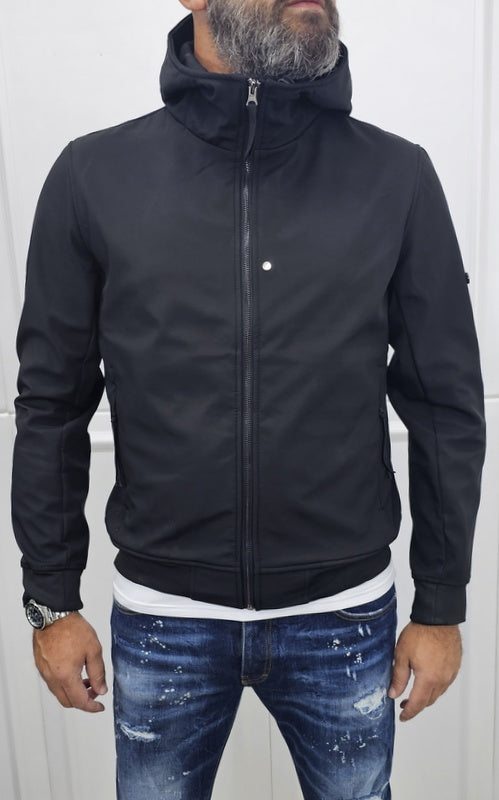 Giubbino uomo Cappuccio STORM TECH Nero/ Verde /Crema s,m,l,xl,xxl
