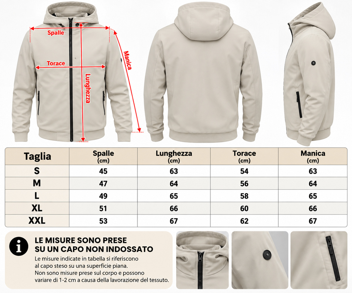 Giubbino uomo Cappuccio STORM TECH 2.0 Nero/ Verde /Blu s, m ,l, xl , xxl