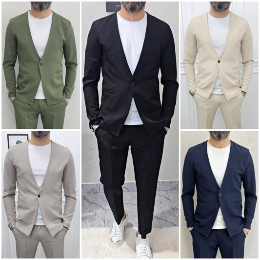 Abito Panama completo 1 bottone giacca+pantalone+T-shirt s,m,l,xl,xxl
