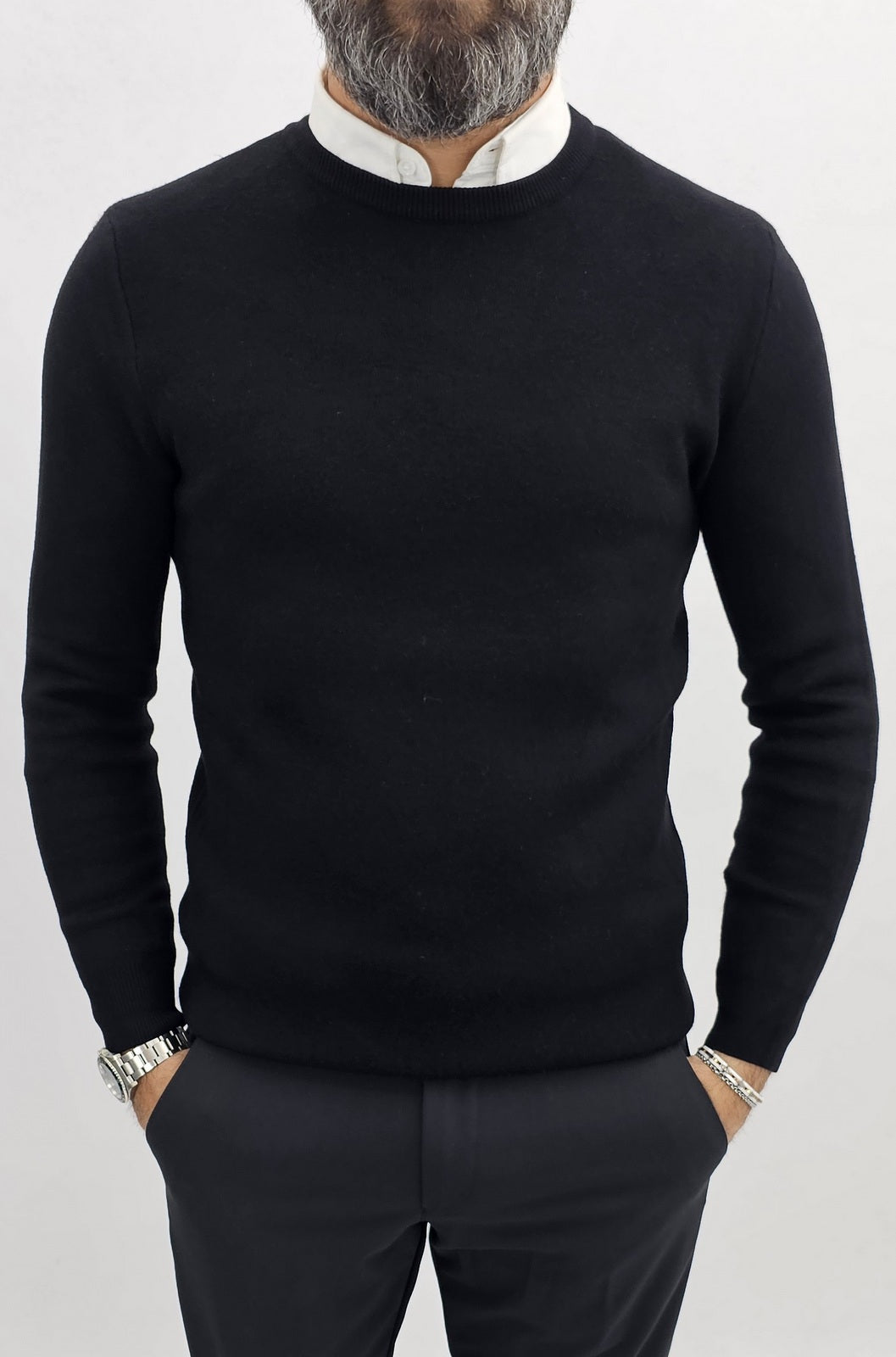Maglione uomo invernale cardigan girocollo maglia sotto giacca s,m,l,xl