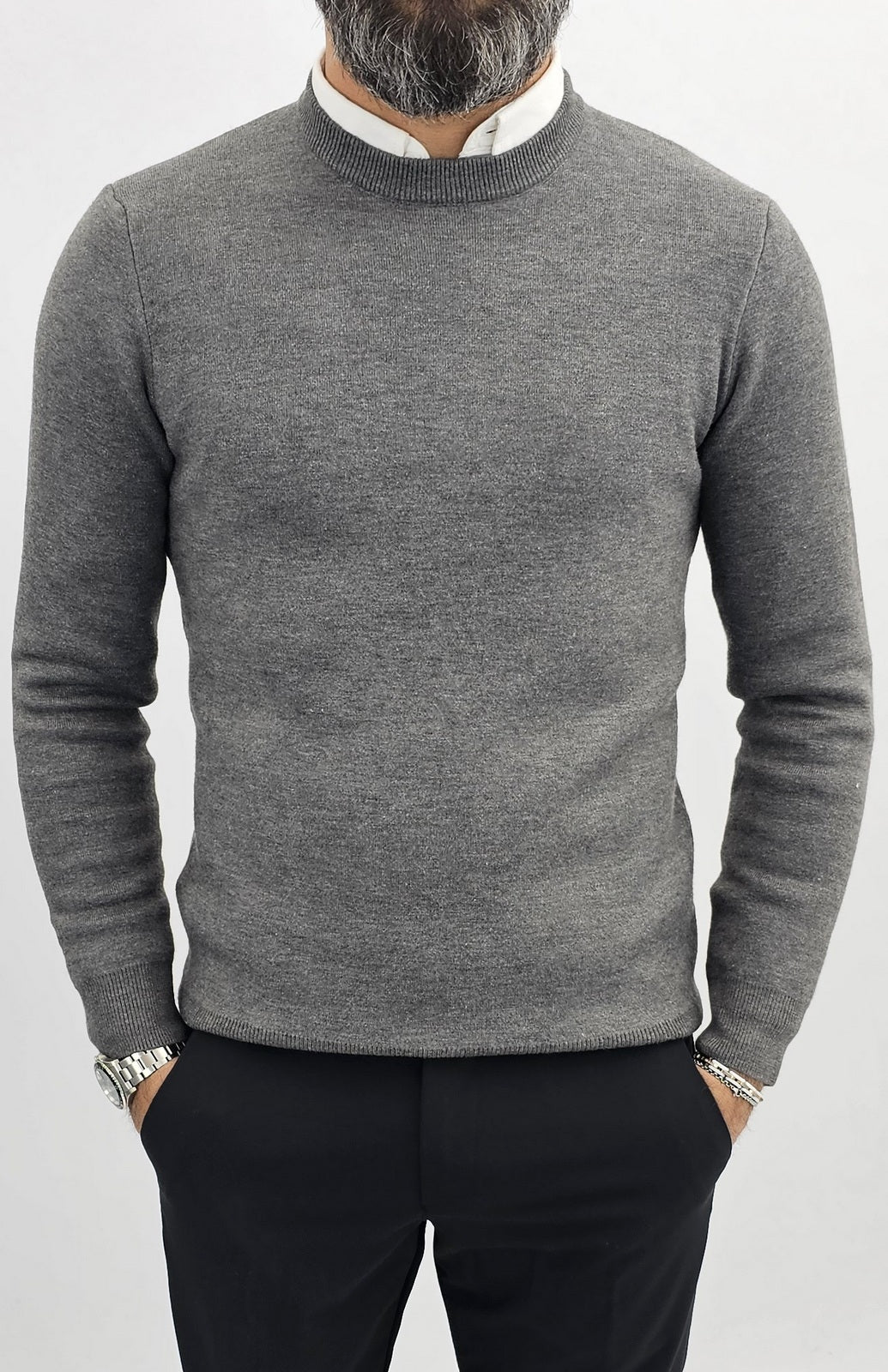 Maglione uomo invernale cardigan girocollo maglia sotto giacca s,m,l,xl