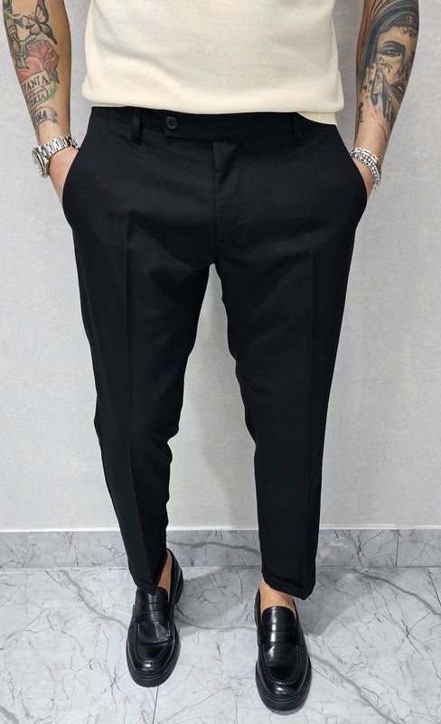 Pantalone Uomo Capri tessuto morbido elastico italy tasche molla bottone 44,46,48,50,52