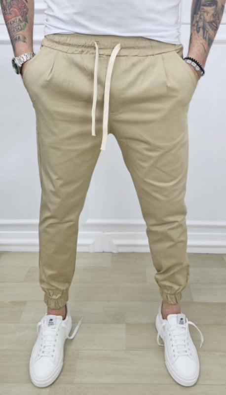 Pantalone Madrid Uomo Cotone Elastico Tasche America Molla Caviglie s,m,l,xl,xxl