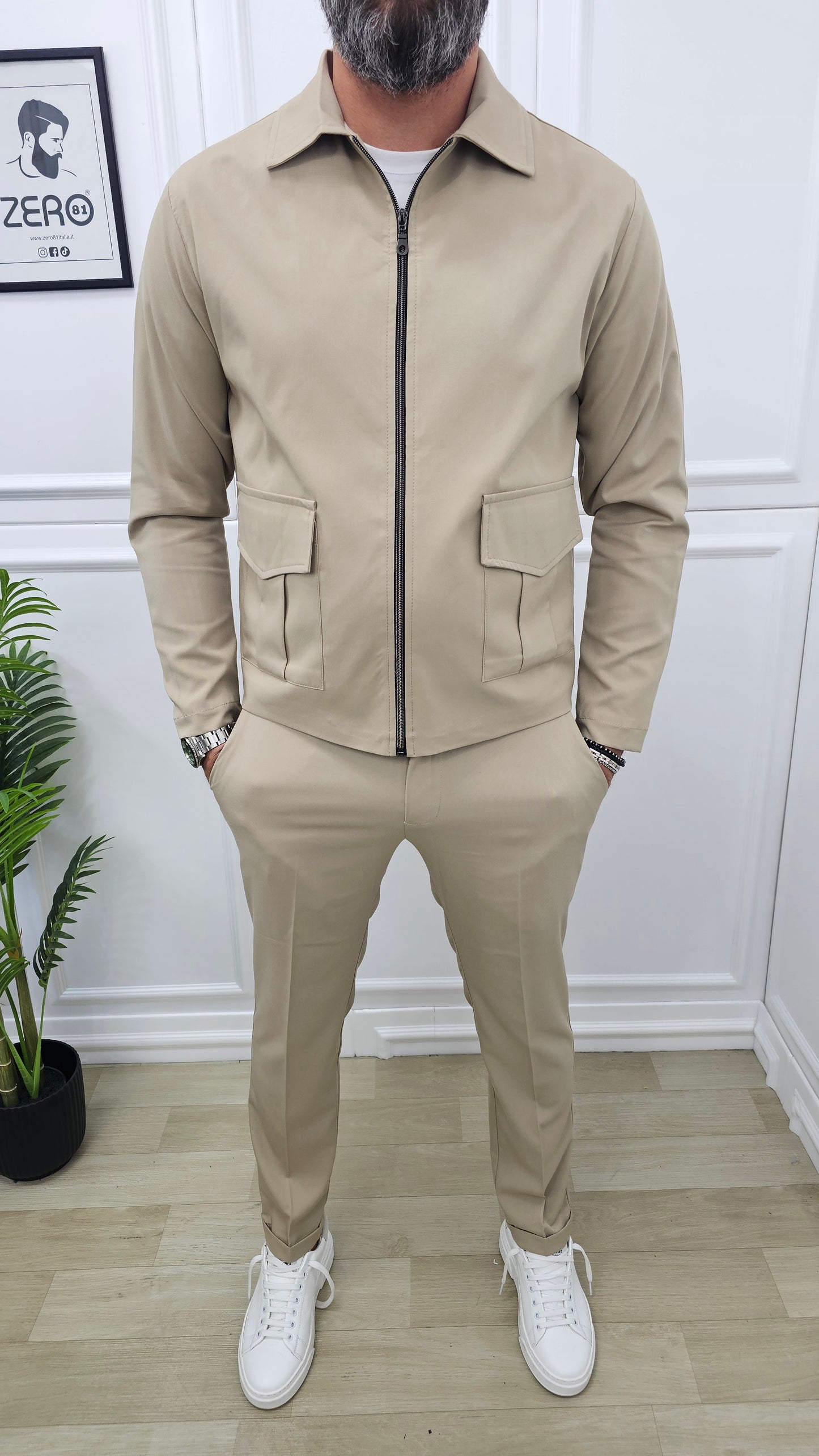 COMPLETO AMSTERDAM PRIMAVERILE GIACCA+PANTALONE S.M.L.XL.XXL