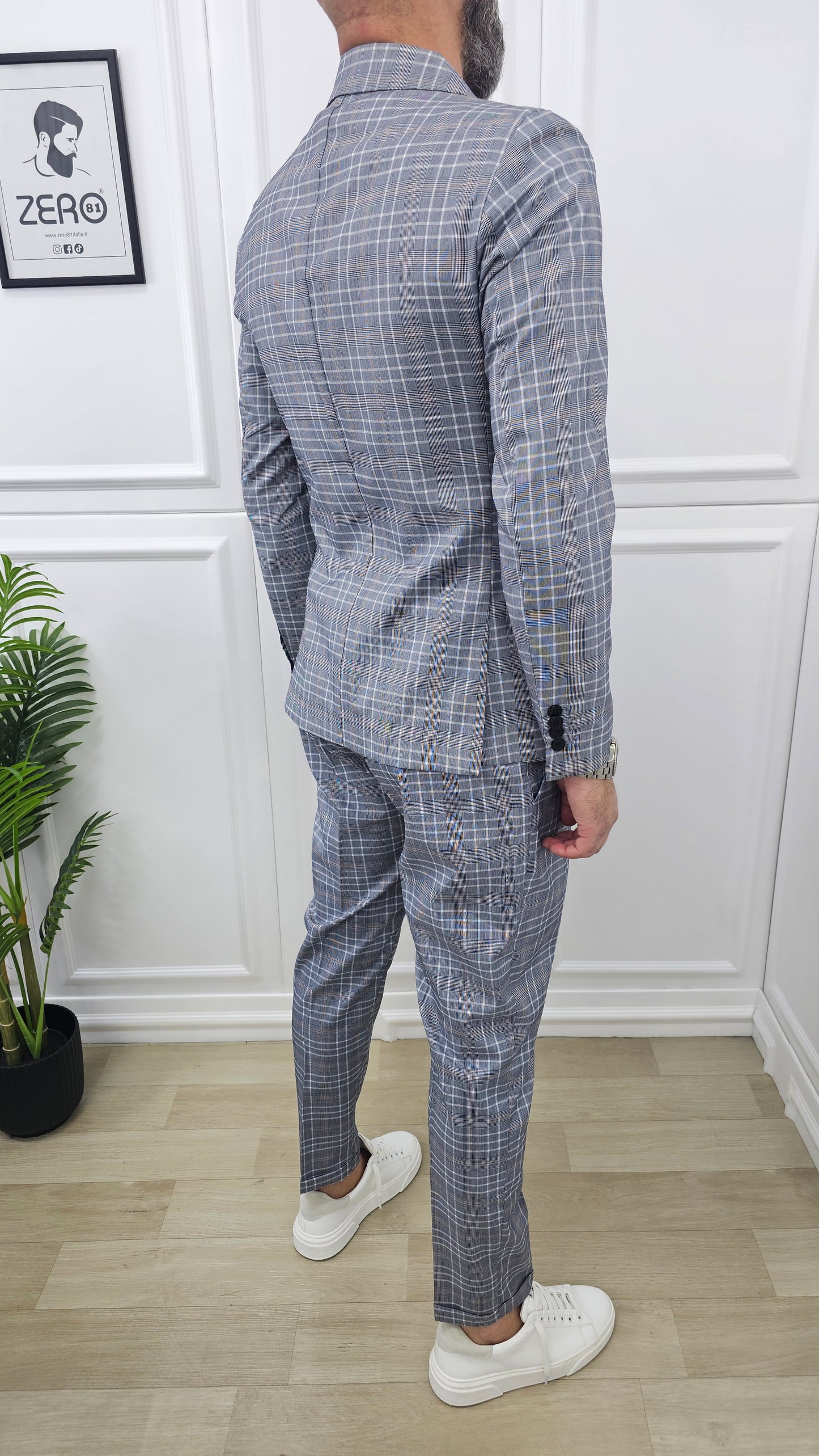 Abito completo 2 bottoni Galles quadri Giacca+Pantalone+T.shirt  44,46,48,50,52,54