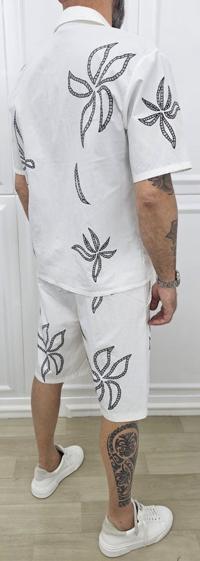 COMPLETO DUBAI BERMUDA+CAMICIA+T-SHIRT 2 COLORI S.M.L.XL.XXL
