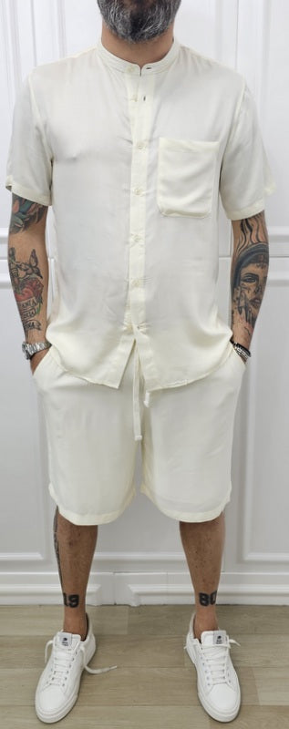 COMPLETO MYKONOS BERMUDA+CAMICIA COREANA 2 COLORI S.M.L.XL
