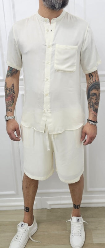 COMPLETO MYKONOS BERMUDA+CAMICIA COREANA 2 COLORI S.M.L.XL