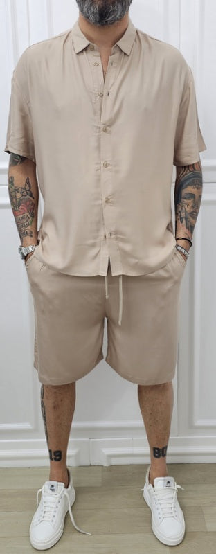 COMPLETO SANTORINI BERMUDA+CAMICIA 4 COLORI S.M.L.XL