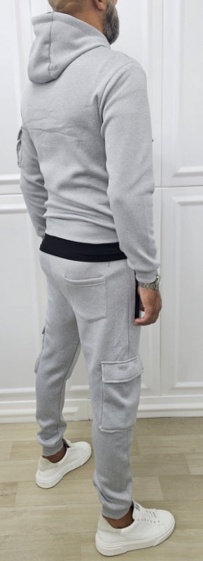 Tuta Tech cargo Limited Cappuccio Completo felpata grigio,nero s,m,l,xl,xxl