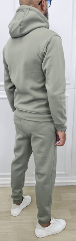 Tuta Paris Rilievo Basic Felpata Cappuccio Verde, Nero, Grigio ,s,m,l,xl,xxl