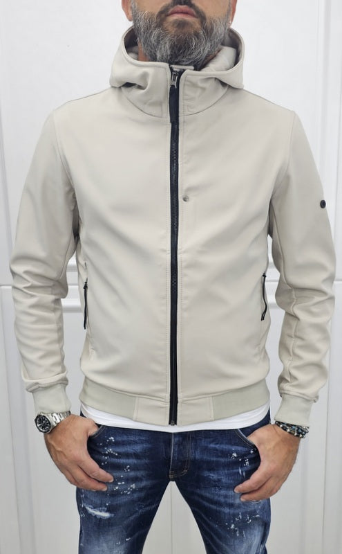 Giubbino uomo Cappuccio STORM TECH Nero/ Verde /Crema s,m,l,xl,xxl