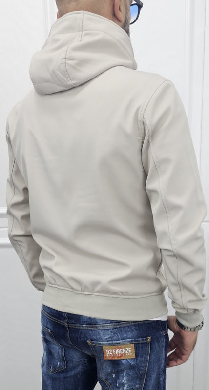Giubbino uomo Cappuccio STORM TECH Nero/ Verde /Crema s,m,l,xl,xxl