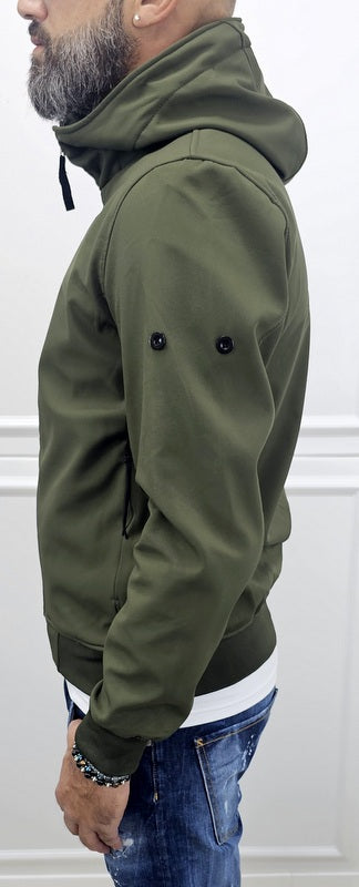 Giubbino uomo Cappuccio STORM TECH Nero/ Verde /Crema s,m,l,xl,xxl