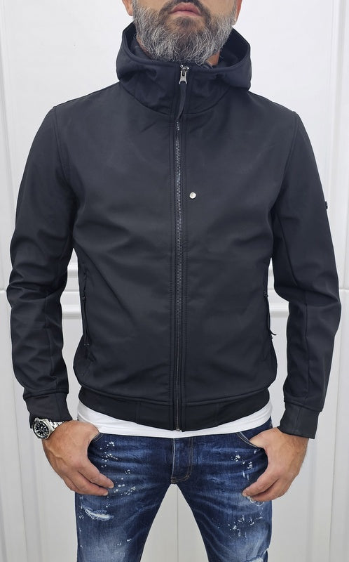 Giubbino uomo Cappuccio STORM TECH Nero/ Verde /Crema s,m,l,xl,xxl