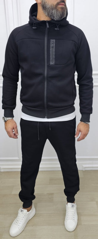 Tuta  Essential Tech Cappuccio Completo felpata Grigio, Nero s,m,l,xl,xxl