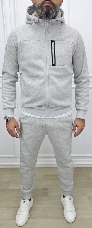 Tuta  Essential Tech Cappuccio Completo felpata Grigio, Nero s,m,l,xl,xxl