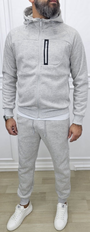 Tuta  Essential Tech Cappuccio Completo felpata Grigio, Nero s,m,l,xl,xxl