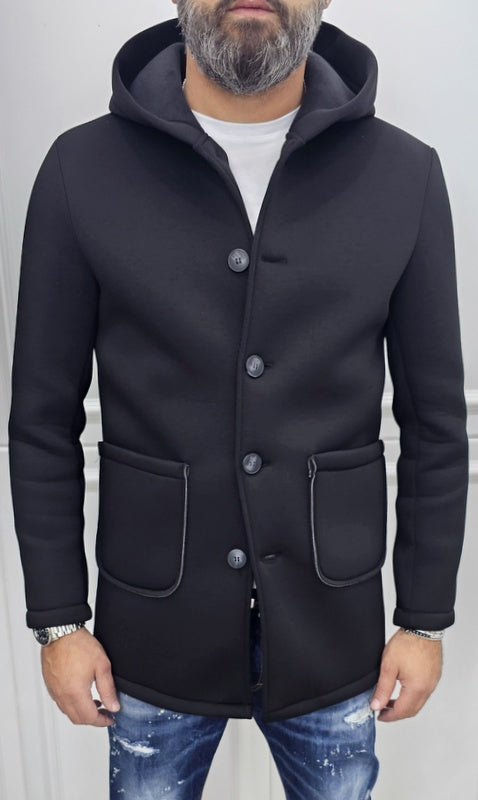 Cappotto Uomo cappuccio termico Scuba Tech  Blu, Nero, Grigio, Testa di Moro s,m,l,xl,xxl