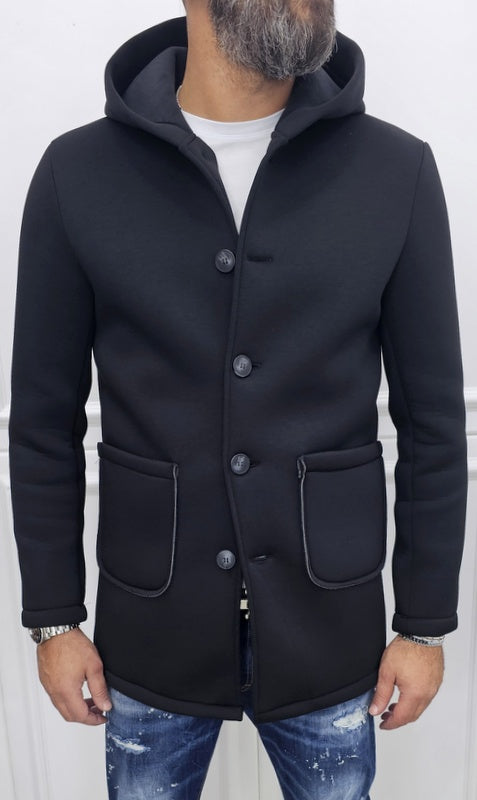 Cappotto Uomo cappuccio termico Scuba Tech  Blu, Nero, Grigio, Testa di Moro s,m,l,xl,xxl