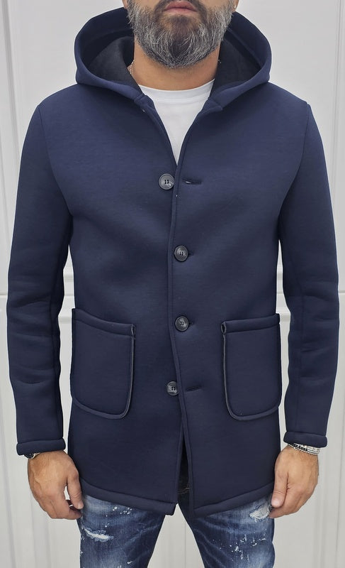 Cappotto Uomo cappuccio termico Scuba Tech  Blu, Nero, Grigio, Testa di Moro s,m,l,xl,xxl
