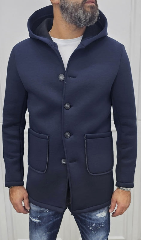 Cappotto Uomo cappuccio termico Scuba Tech  Blu, Nero, Grigio, Testa di Moro s,m,l,xl,xxl