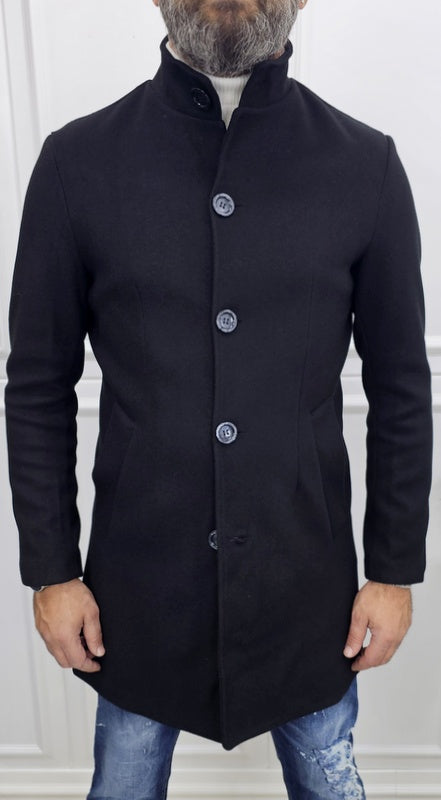 Cappotto Uomo Coreana  Nero invernale elastico italy s,m,l,xl,xxl