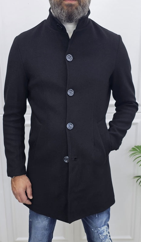 Cappotto Uomo Coreana  Nero invernale elastico italy s,m,l,xl,xxl