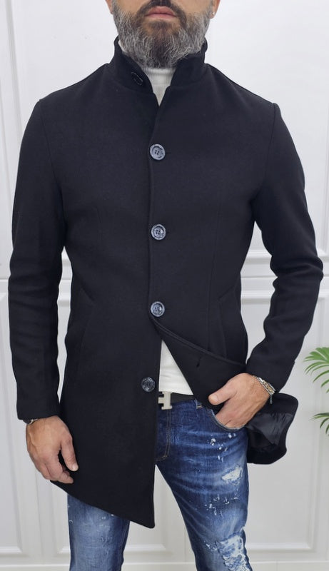 Cappotto Uomo Coreana  Nero invernale elastico italy s,m,l,xl,xxl