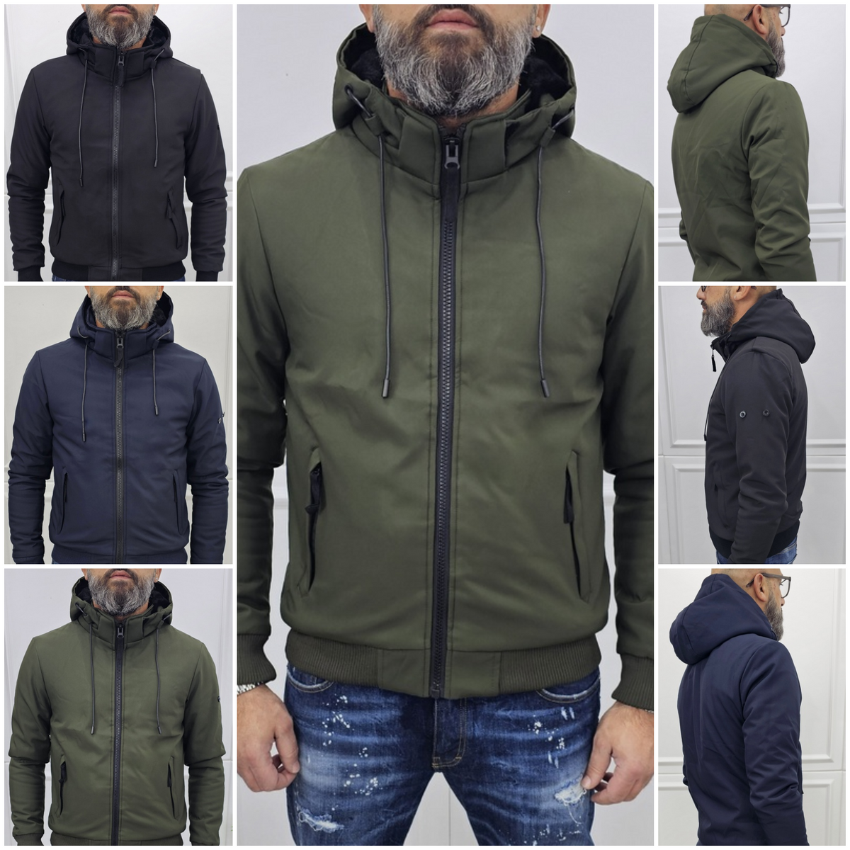 Giubbino uomo Cappuccio STORM TECH 2.0  Nero/ Verde /Blu  s, m ,l, xl , xxl