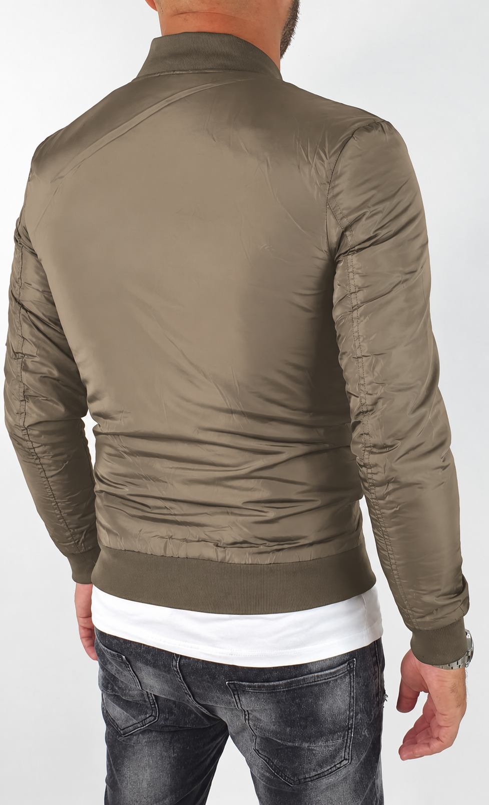 Giubbino  uomo Bomber Black Force  Foderato Nero/Tortora  S,M,L,XL,XXL