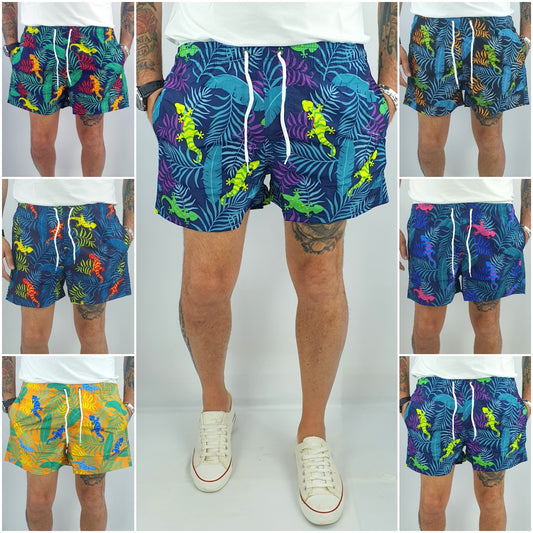 Costume Da Bagno Uomo Da Mare Jeko Bermuda Fiori Pantaloncino Floreale Corto