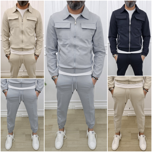 COMPLETO MADRID PRIMAVERILE GIACCA+PANTALONE+T-SHIRT S.M.L.XL.XXL