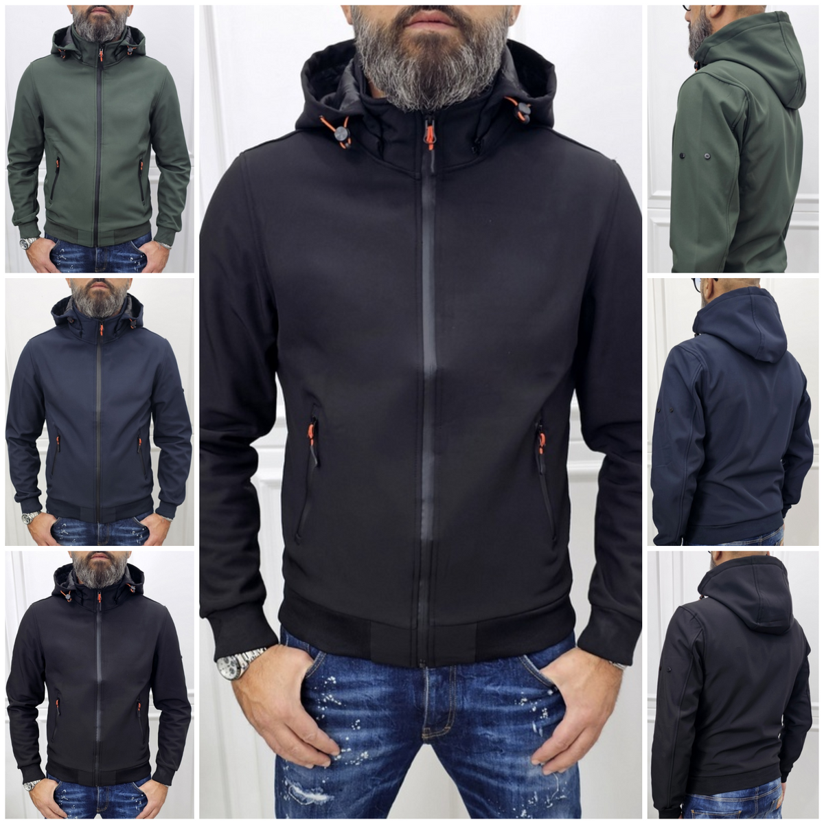 Giubbino uomo Cappuccio STORM TECH Revolution Nero/ Verde /Blu s,m,l,xl,xxl