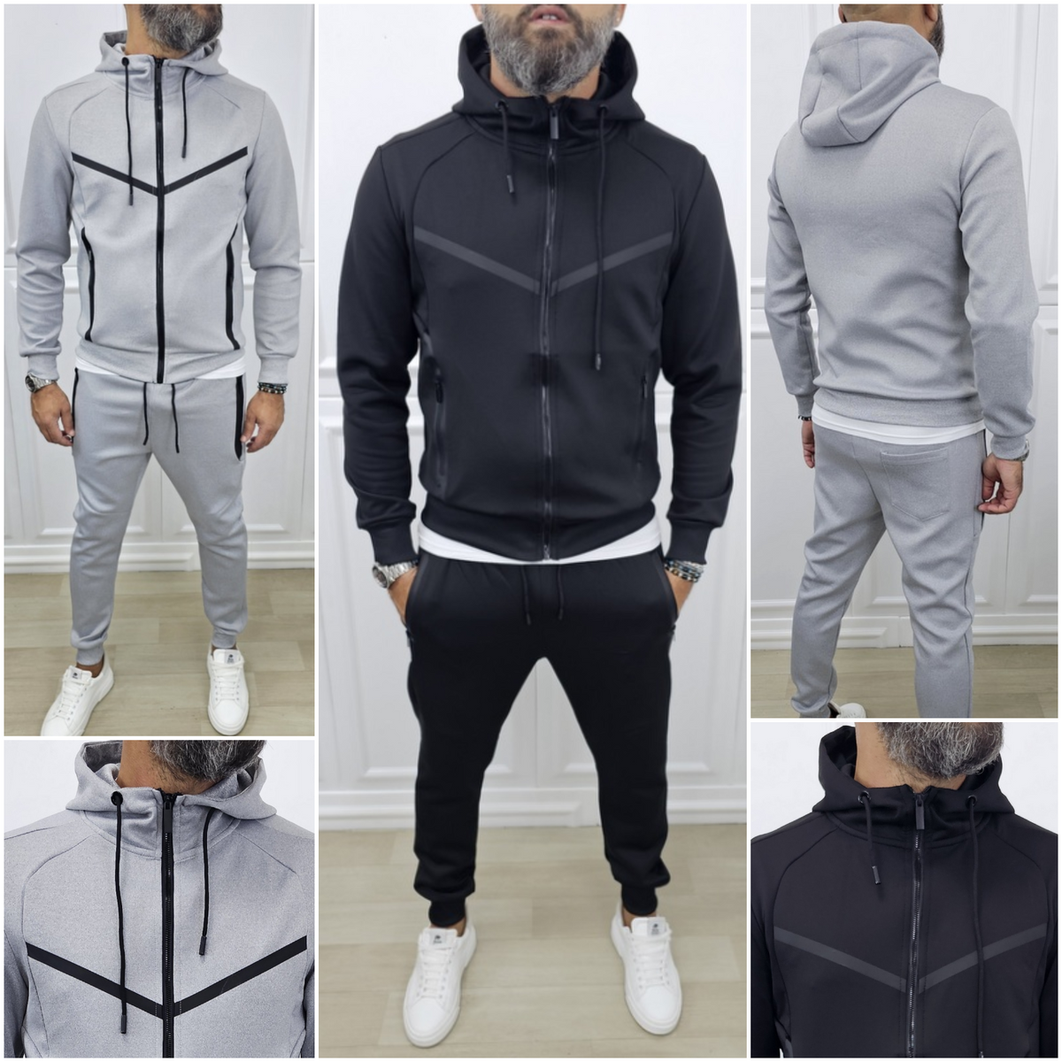 Tuta Tech DYNAMIC V Cappuccio Completo grigio,nero s,m,l,xl,xxl